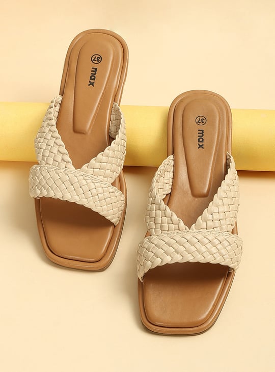 Women Braided Strap Flats