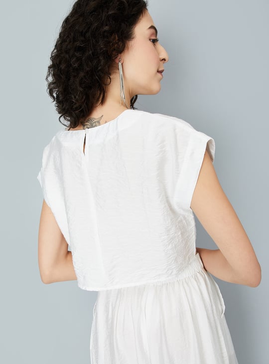 Women Solid Crop Top