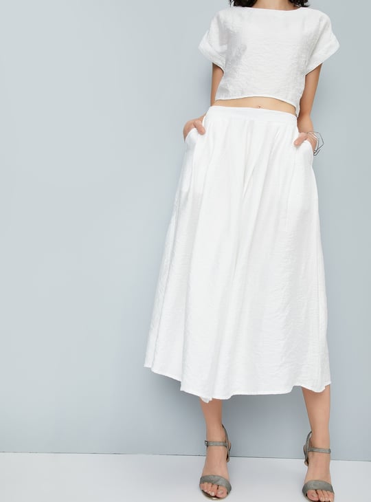 Women Solid A-Line Skirt