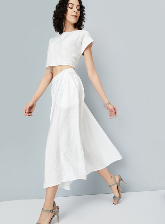 Women Solid A-Line Skirt