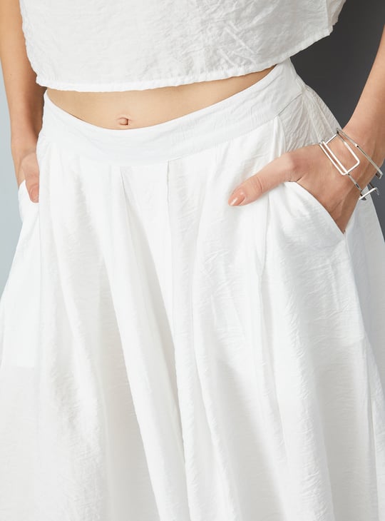 Women Solid A-Line Skirt