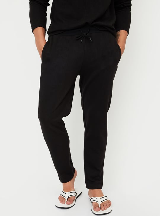 Men Knit Thermal Track Pants