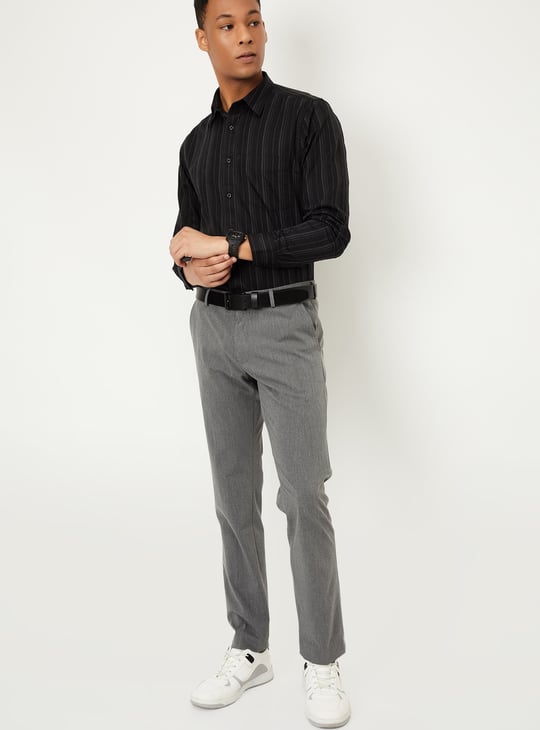 Men Striped Slim Fit Smart Casual Shirt