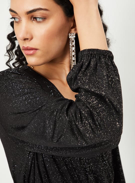 ALAYA F x URB_N Women Shimmer Wrap Party Dress