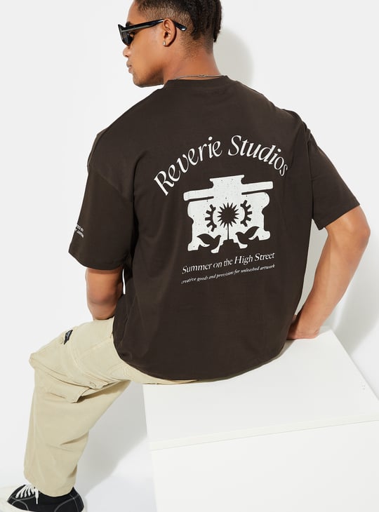 URB_N Men Oversized Back Printed T-shirt