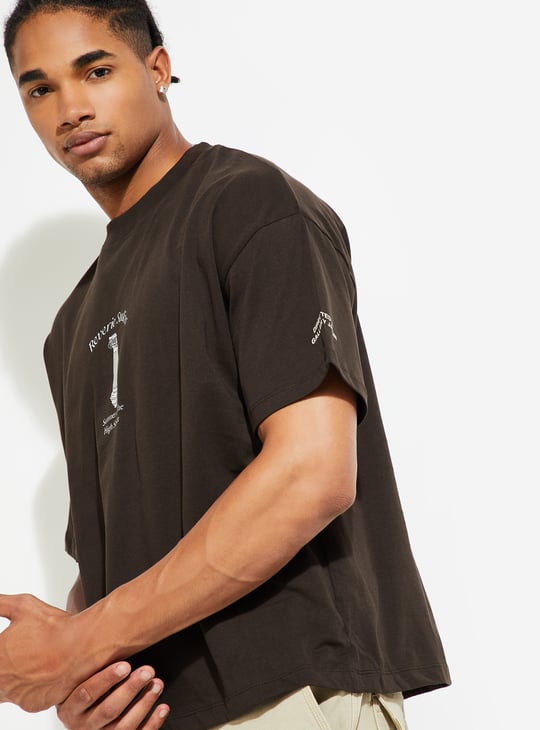 URB_N Men Oversized Back Printed T-shirt