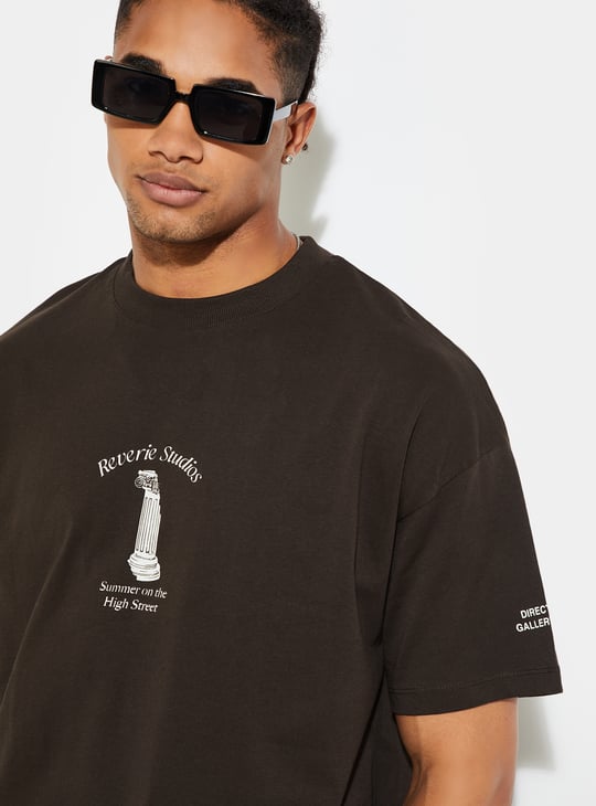 URB_N Men Oversized Back Printed T-shirt