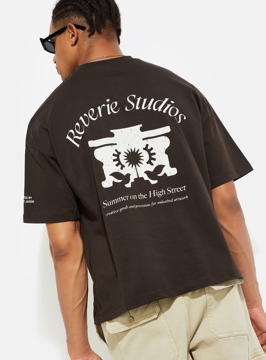 URB_N Men Oversized Back Printed T-shirt