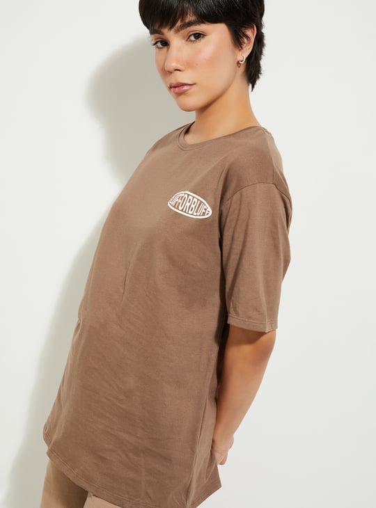 URB_N Women Oversized Back Graphic T-shirt