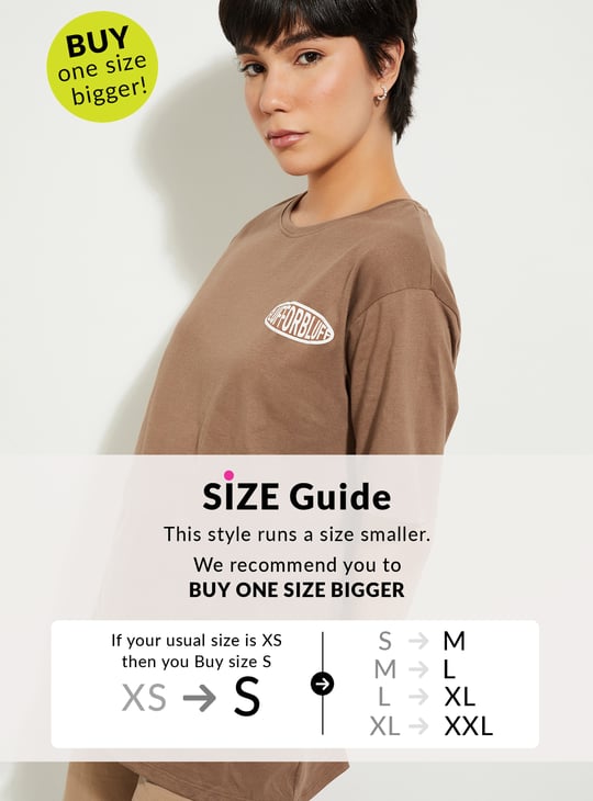 URB_N Women Oversized Back Graphic T-shirt