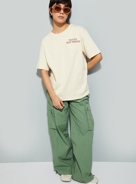 URB_N Women Oversized Back Printed T-shirt