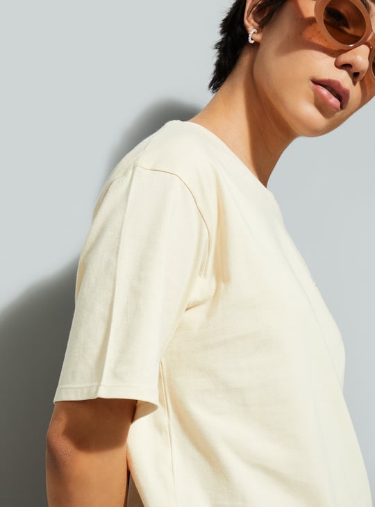 URB_N Women Oversized Back Printed T-shirt