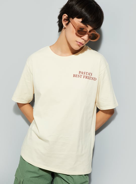 URB_N Women Oversized Back Printed T-shirt