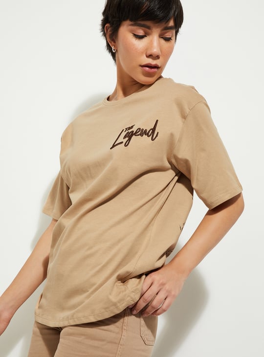 URB_N Women Oversized Back Printed T-shirt