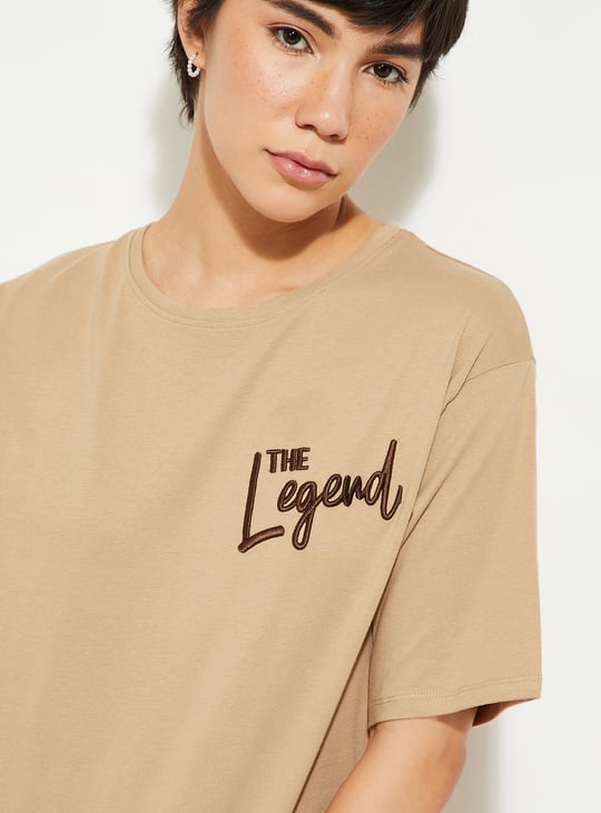 URB_N Women Oversized Back Printed T-shirt