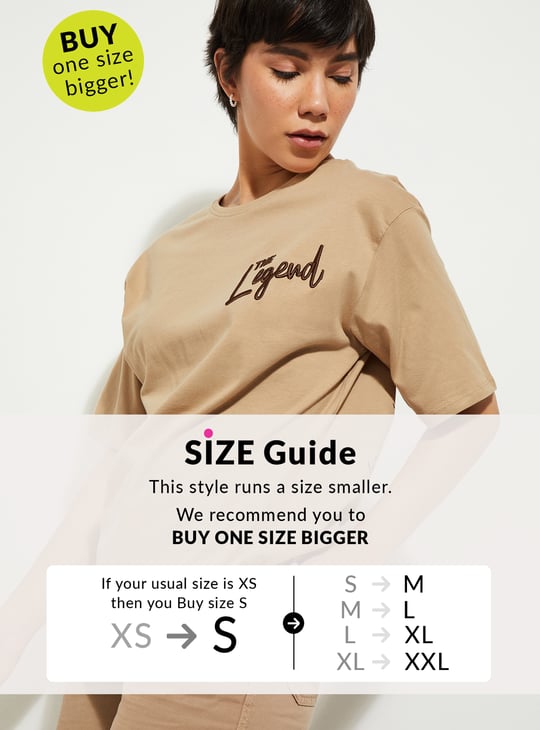 URB_N Women Oversized Back Printed T-shirt