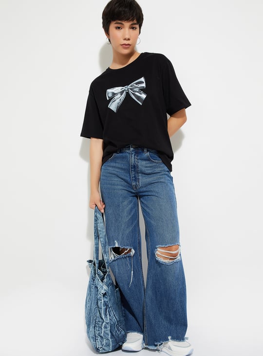 URB_N Women Oversized Printed T-shirt