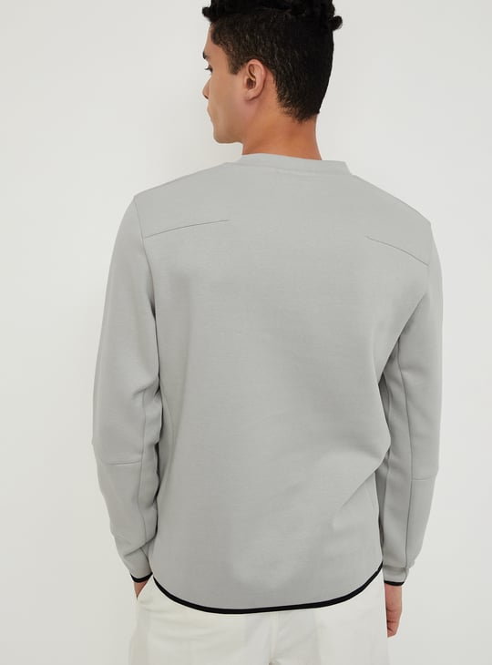 Men Solid Sweatshirt | Grey