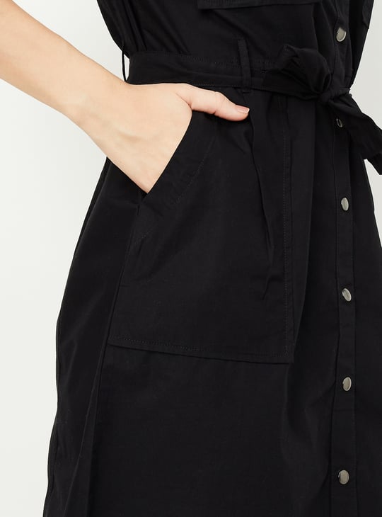 Women Solid Shirt Dress