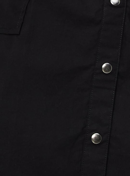 Women Solid Shirt Dress