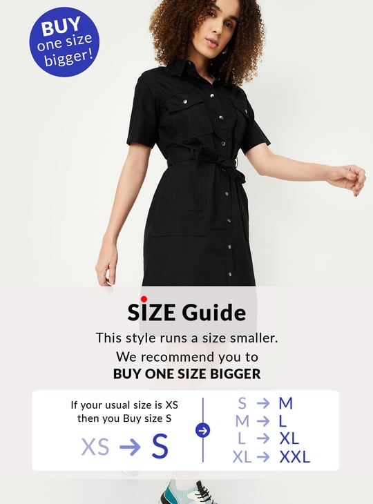 Women Solid Shirt Dress
