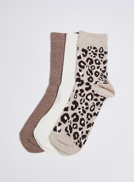 Women Assorted Crew Length Socks - Pack of 3