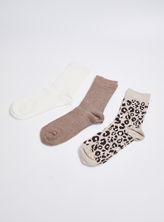 Women Assorted Crew Length Socks - Pack of 3