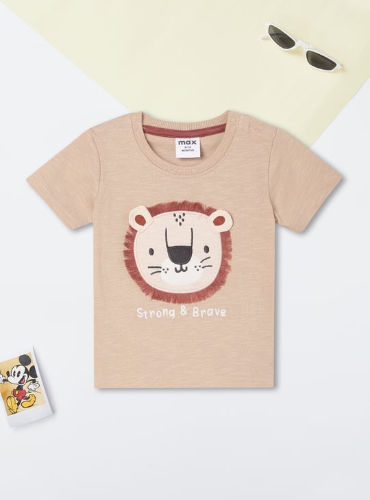 Boys Lion Applique T-shirt