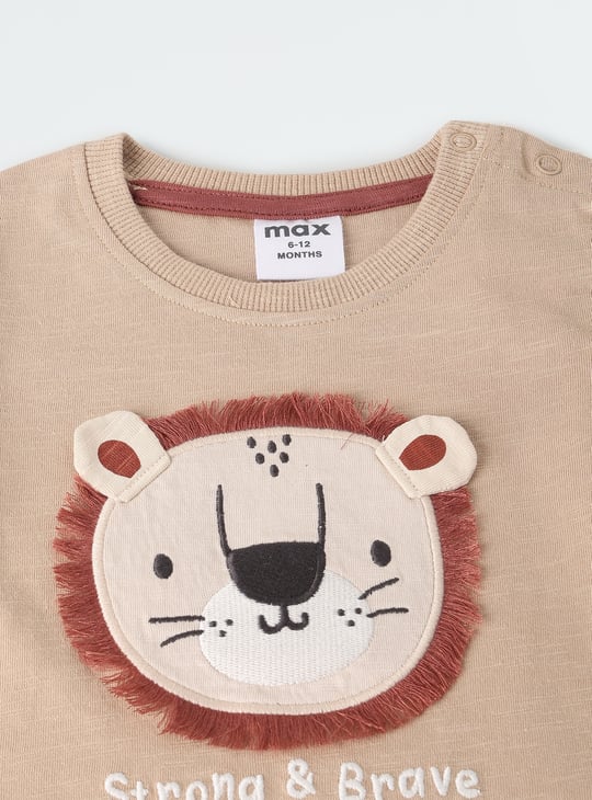 Boys Lion Applique T-shirt