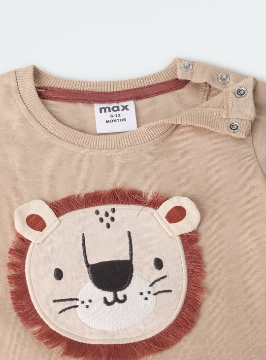Boys Lion Applique T-shirt
