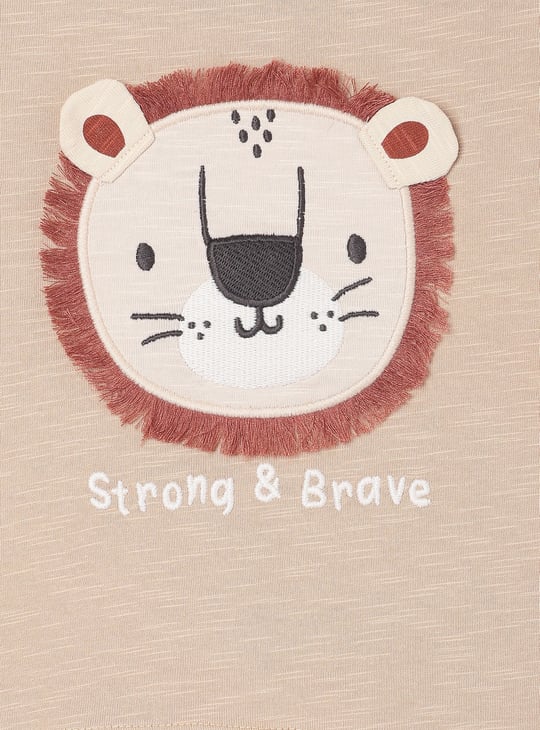 Boys Lion Applique T-shirt