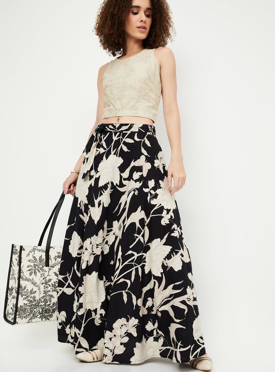 Kalki x Max Women Floral Printed Maxi Skirt