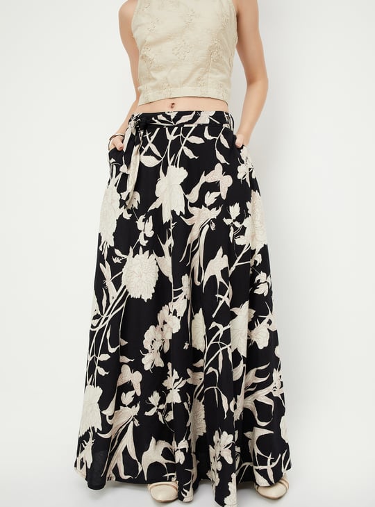 Kalki x Max Women Floral Printed Maxi Skirt