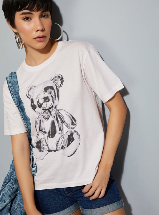 URB_N Women Printed Relaxed Fit T-shirt