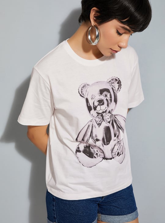 URB_N Women Printed Relaxed Fit T-shirt