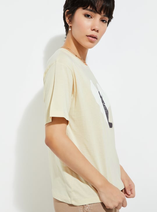 URB_N Women Printed Relaxed Fit T-shirt