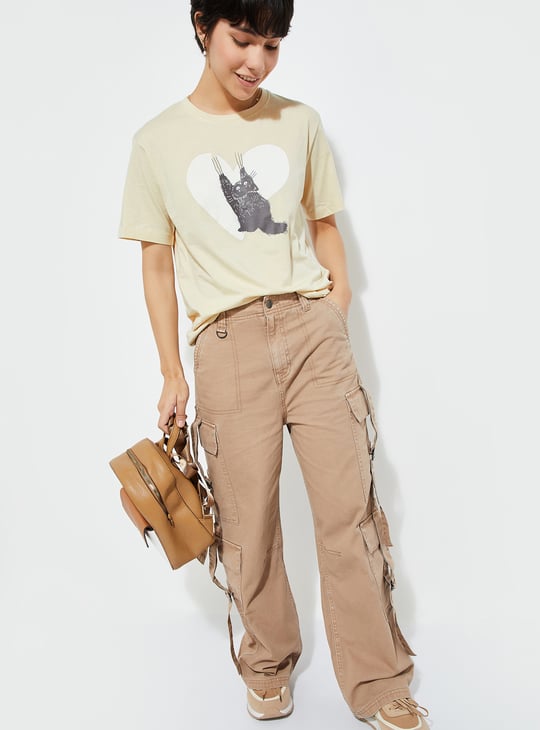 URB_N Women Printed Relaxed Fit T-shirt