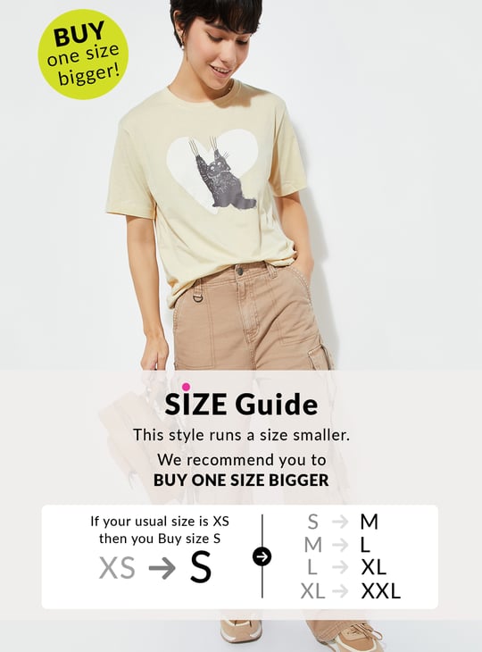 URB_N Women Printed Relaxed Fit T-shirt