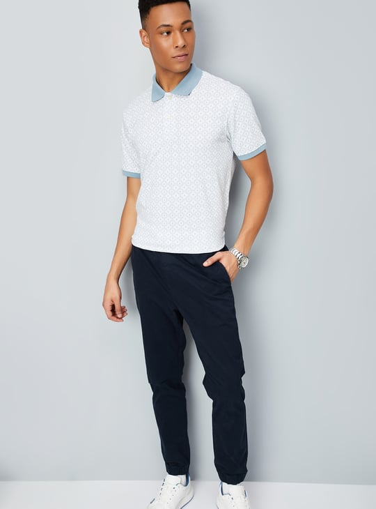 Men Printed Polo T-shirt