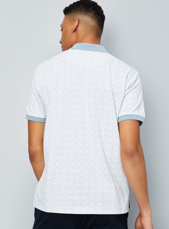 Men Printed Polo T-shirt
