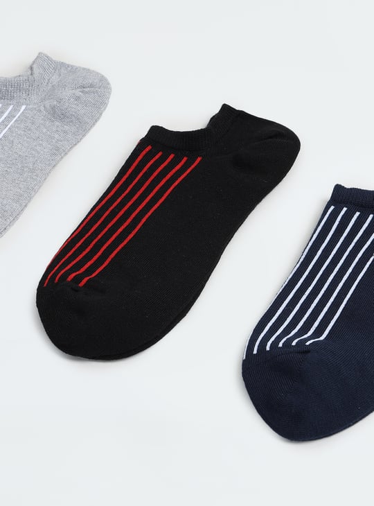 Men Striped Ankle-Length Socks - Pack of 3