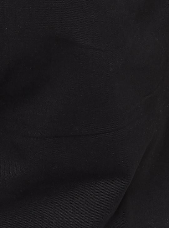 Men Solid Slim Fit Cargo Trousers