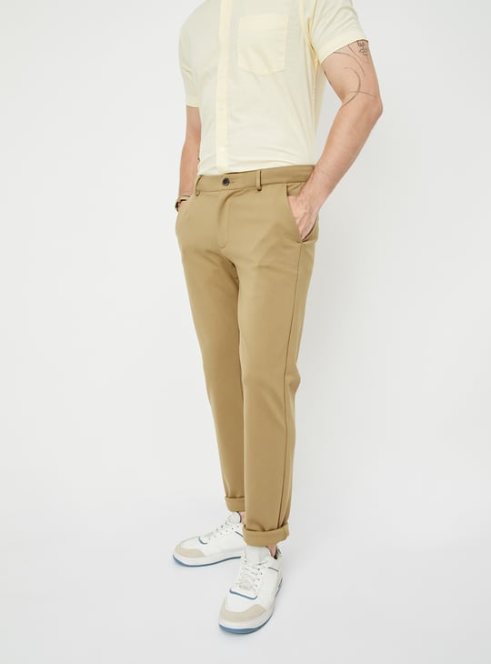 Men Solid Slim Fit Chinos