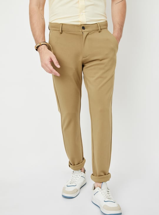 Men Solid Slim Fit Chinos