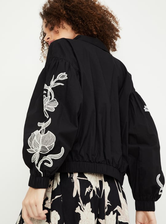 Buy Kalki x Max Women Embroidered Reversible Bomber Jacket Online