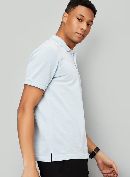 Men Solid Polo T-shirt