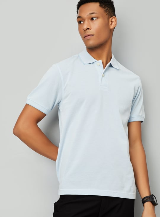 Men Solid Polo T-shirt