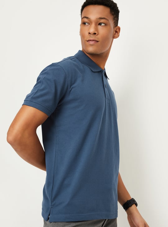 Men Solid Polo T-shirt