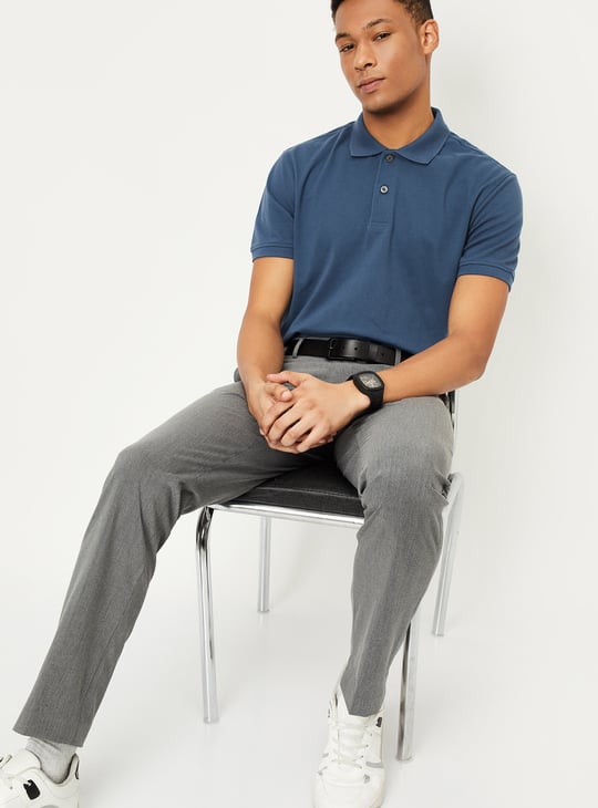 Men Solid Polo T-shirt