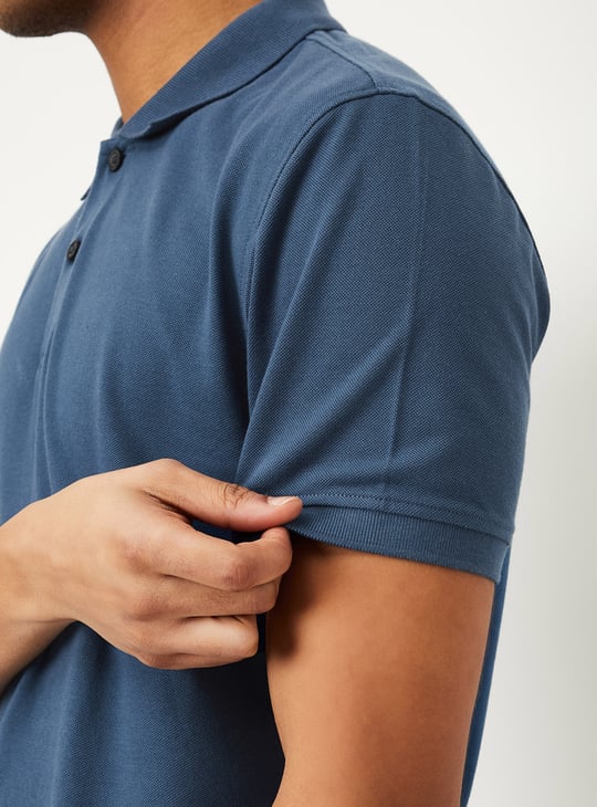 Men Solid Polo T-shirt